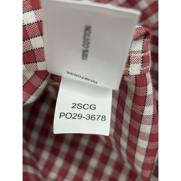 Orvis Red Check Gingham Men’s M Long Sleeve Flannel Shirt Button Down - Picture 10 of 15